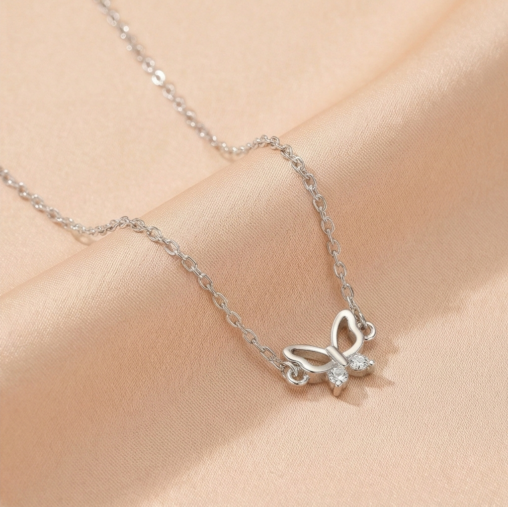 925 Sterling Silver Butterfly Charm Bracelet for Women, Delicate Nature Inspired Jewellery