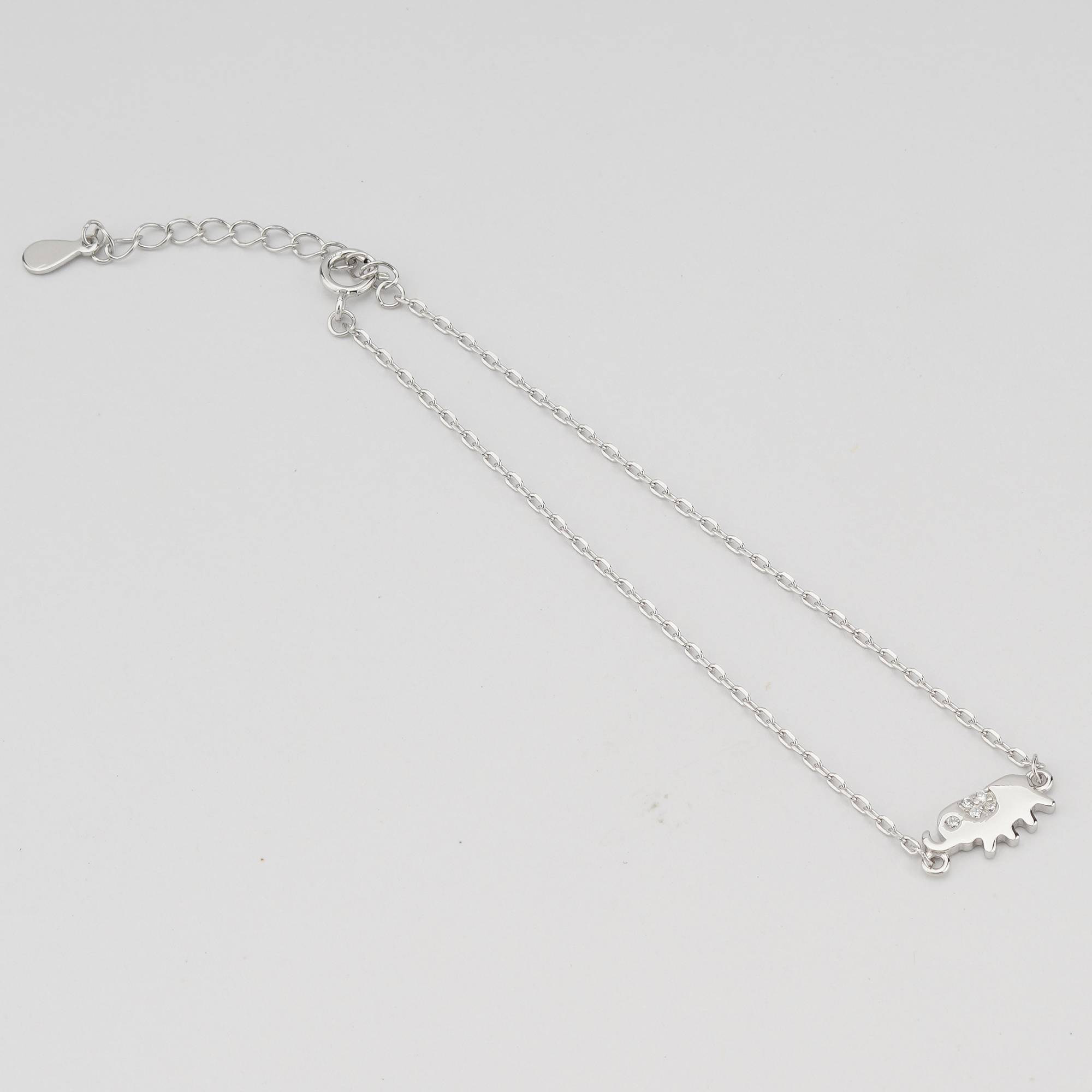 925 Sterling Silver Lucky Elephant Bracelet for Women, Cute Animal Motif Jewellery