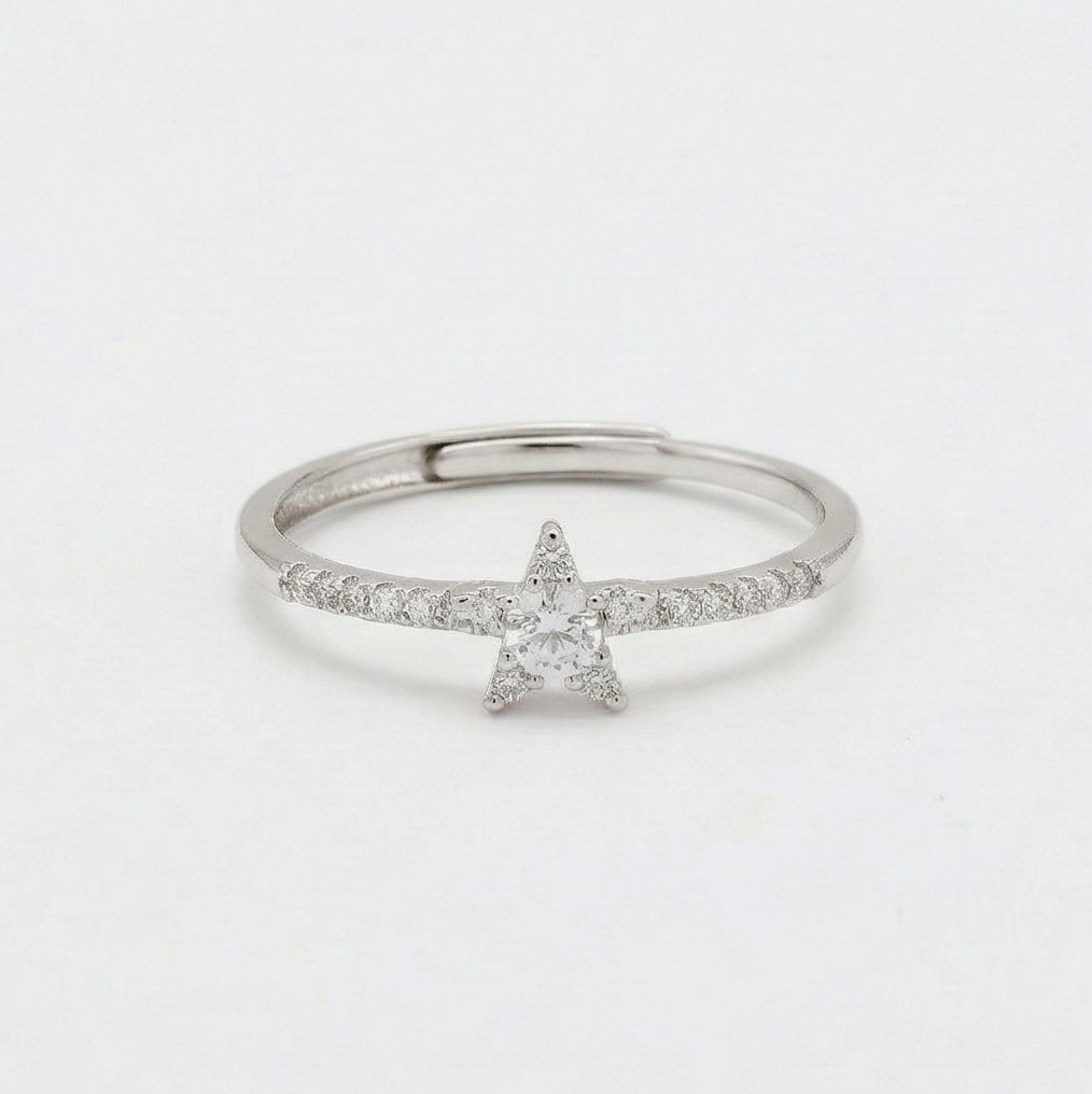 925 Sterling Silver Celestial Star Adjustable Ring Jewellery for Women