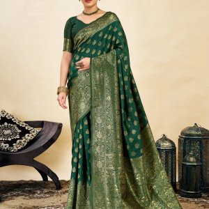 AXONIT Women's Silk Blend Banarasi Jacquard