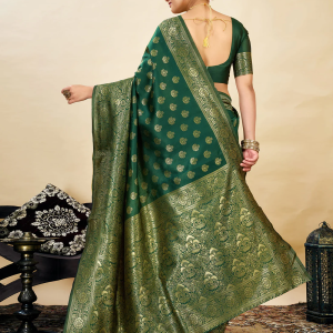 AXONIT Women's Silk Blend Banarasi Jacquard