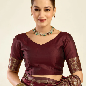 AXONIT Women's Silk Blend Banarasi Jacquard