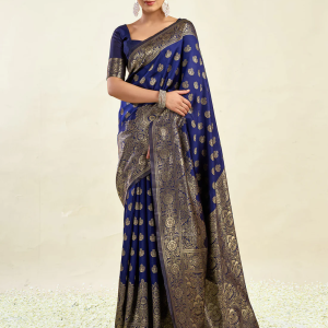 AXONIT Women's Silk Blend Banarasi Jacquard