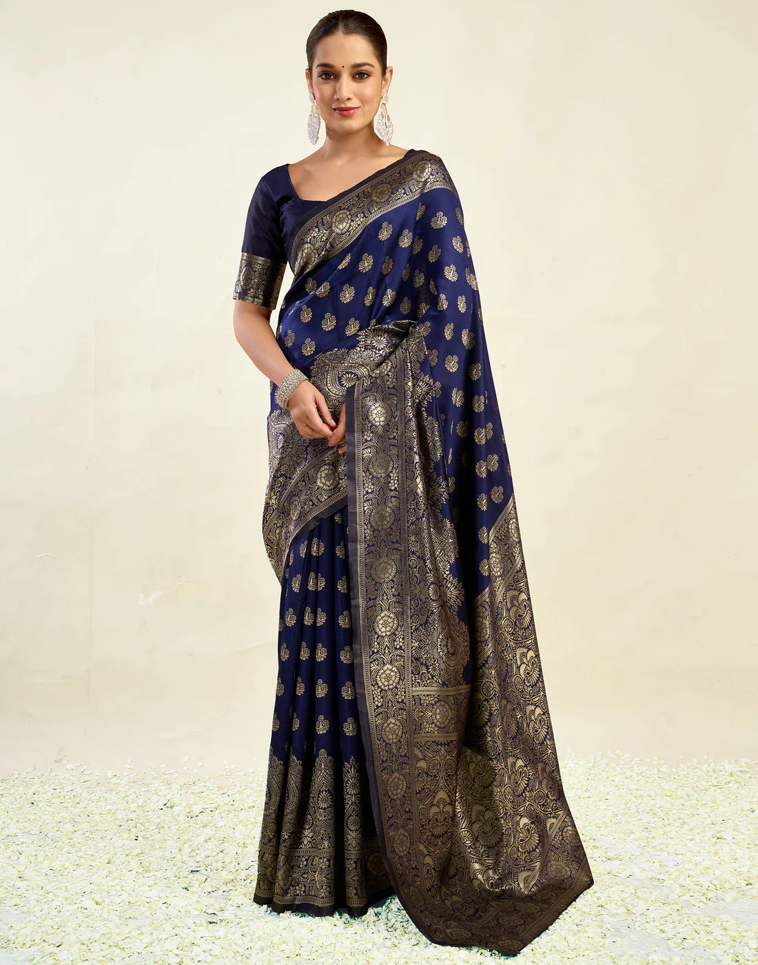 AXONIT Women's Silk Blend Banarasi Jacquard