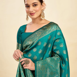 AXONIT Women's Silk Blend Banarasi Jacquard