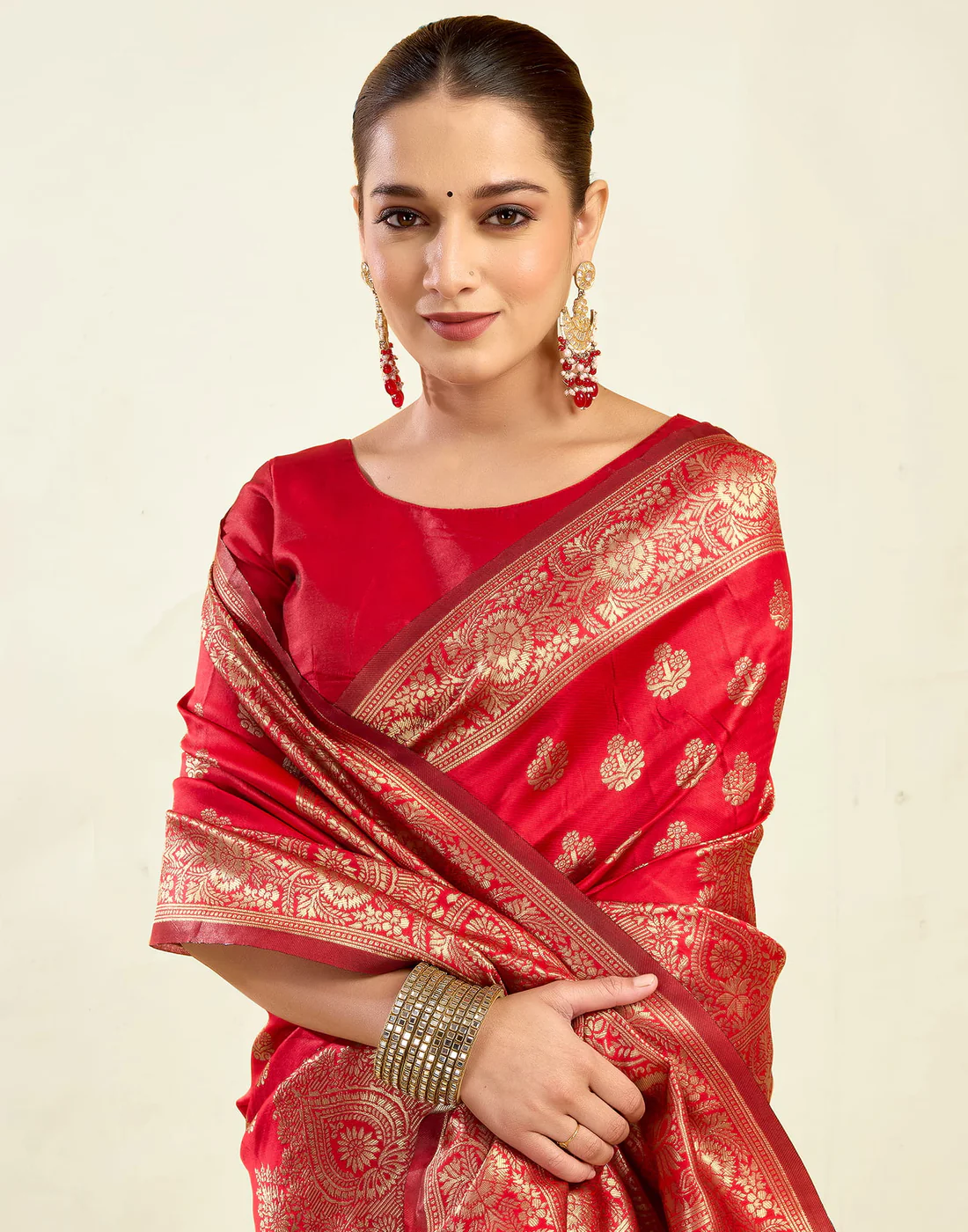 AXONIT Women's Silk Blend Banarasi Jacquard