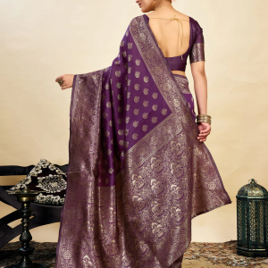 AXONIT Women's Silk Blend Banarasi Jacquard