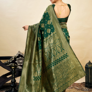 AXONIT Women's Silk Blend Banarasi Jacquard