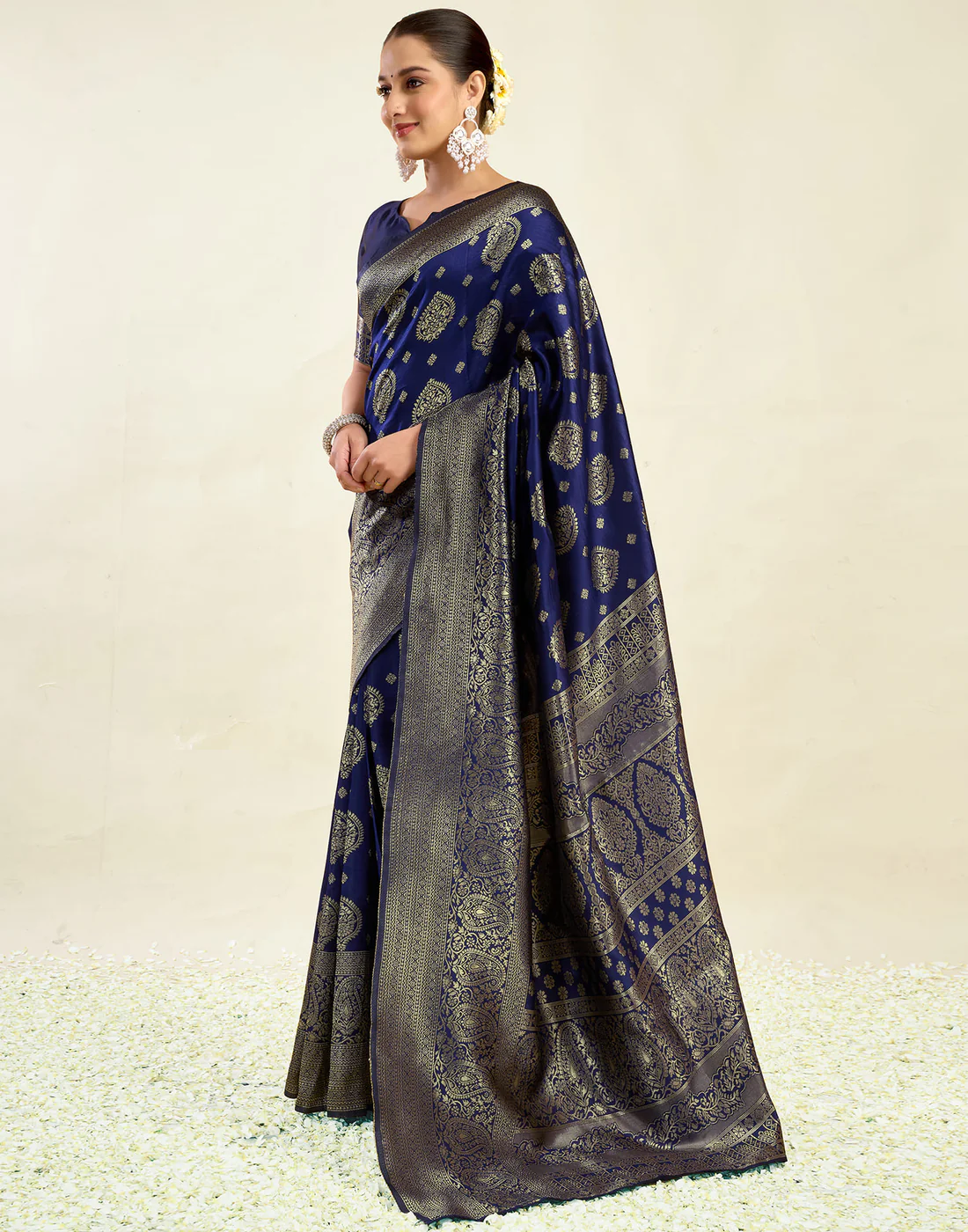AXONIT Women's Silk Blend Banarasi Jacquard