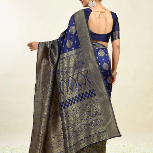 AXONIT Women's Silk Blend Banarasi Jacquard
