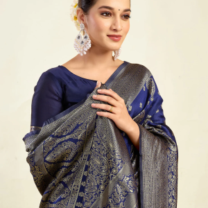 AXONIT Women's Silk Blend Banarasi Jacquard