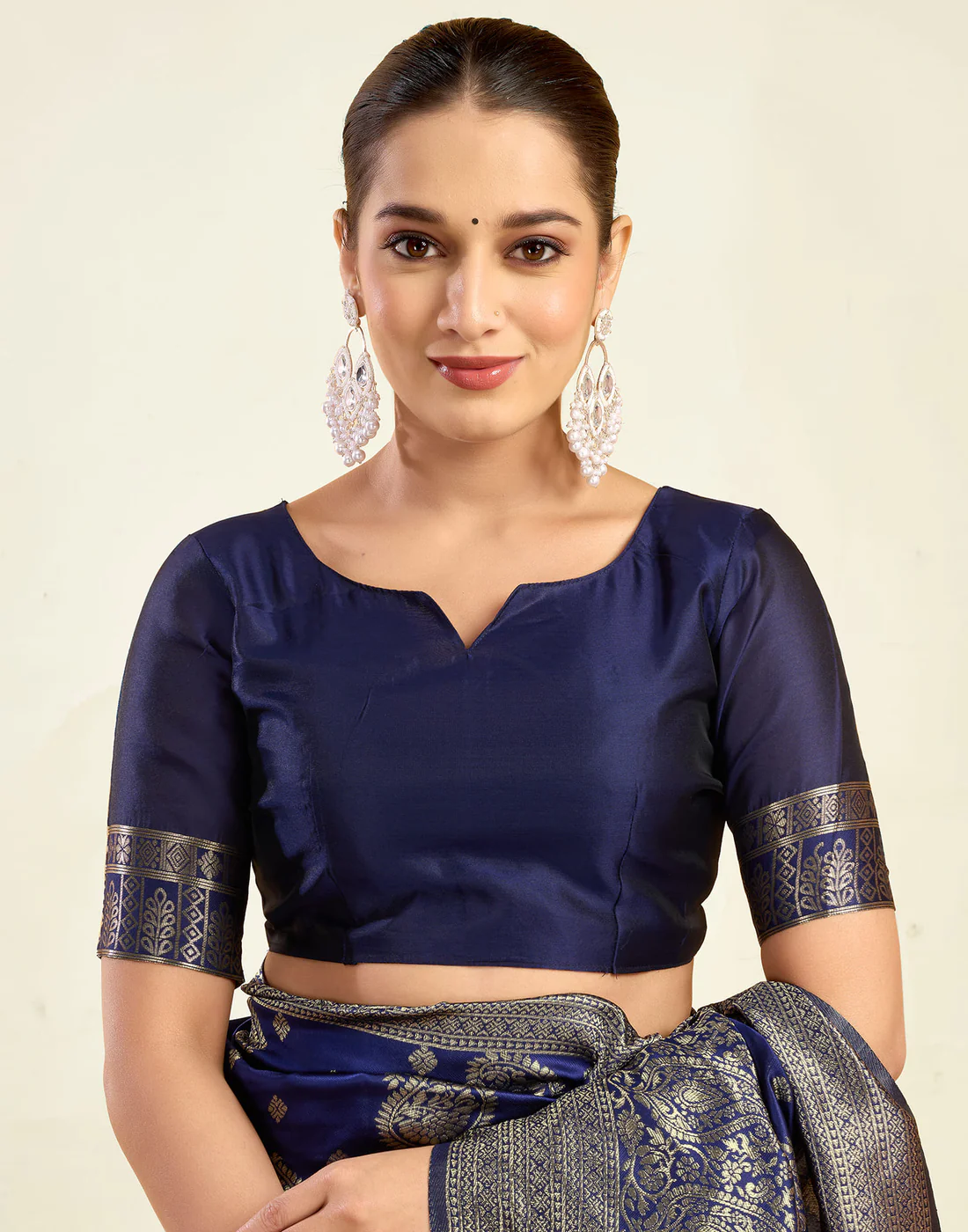 AXONIT Women's Silk Blend Banarasi Jacquard