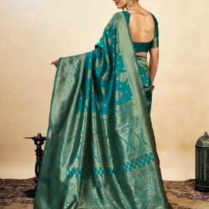 AXONIT Women's Silk Blend Banarasi Jacquard
