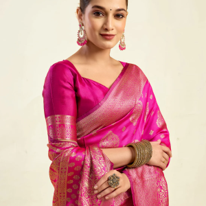 AXONIT Women's Silk Blend Banarasi Jacquard