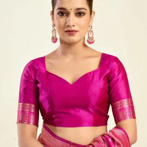 AXONIT Women's Silk Blend Banarasi Jacquard