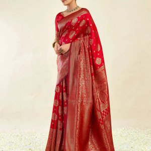 AXONIT Women's Silk Blend Banarasi Jacquard