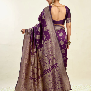 AXONIT Women's Silk Blend Banarasi Jacquard