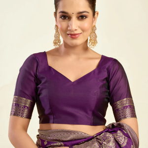 AXONIT Women's Silk Blend Banarasi Jacquard
