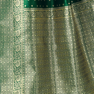 AXONIT Women's Silk Blend Banarasi Jacquard Traditional Motifs Design Saree with Unstitched Blouse Piece