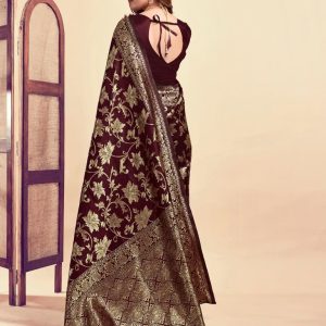 AXONIT Women's Silk Blend Banarasi Jacquard
