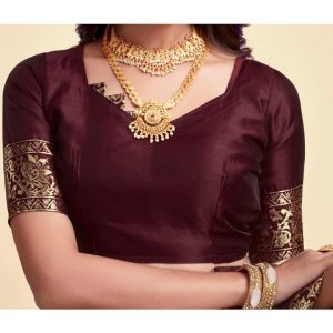 AXONIT Women's Silk Blend Banarasi Jacquard