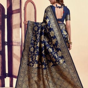AXONIT Women's Silk Blend Banarasi Jacquard