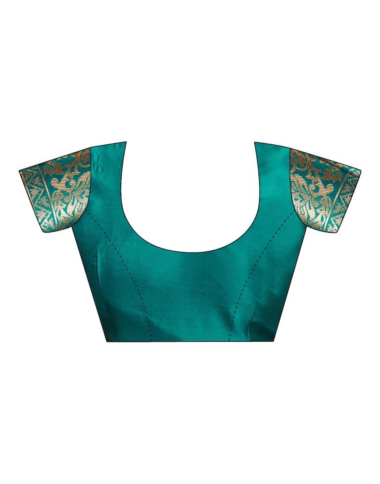 AXONIT Women's Silk Blend Banarasi Jacquard