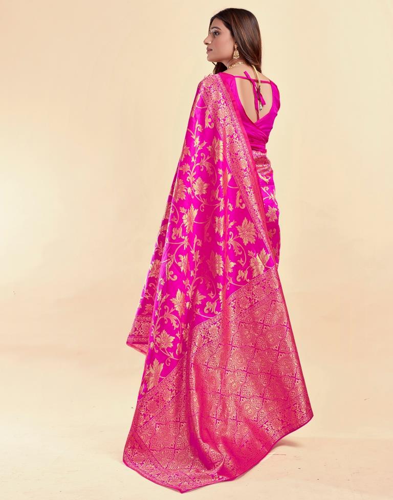 AXONIT Women's Silk Blend Banarasi Jacquard