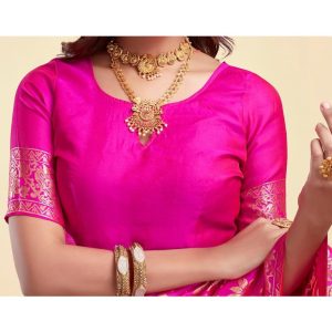 AXONIT Women's Silk Blend Banarasi Jacquard