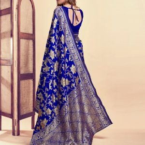 AXONIT Women's Silk Blend Banarasi Jacquard
