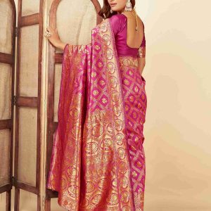 AXONIT Women's Silk Blend Banarasi Jacquard