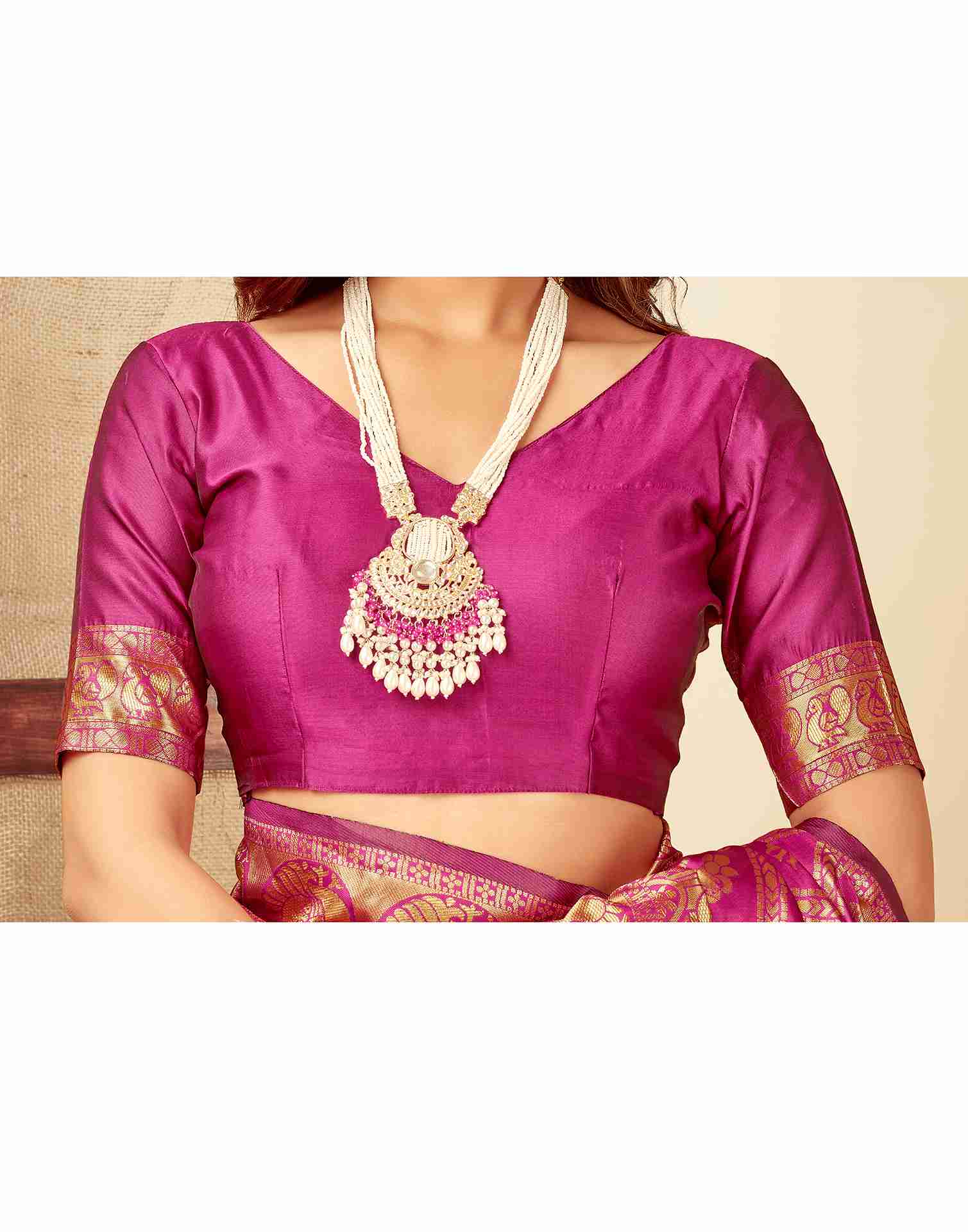 AXONIT Women's Silk Blend Banarasi Jacquard