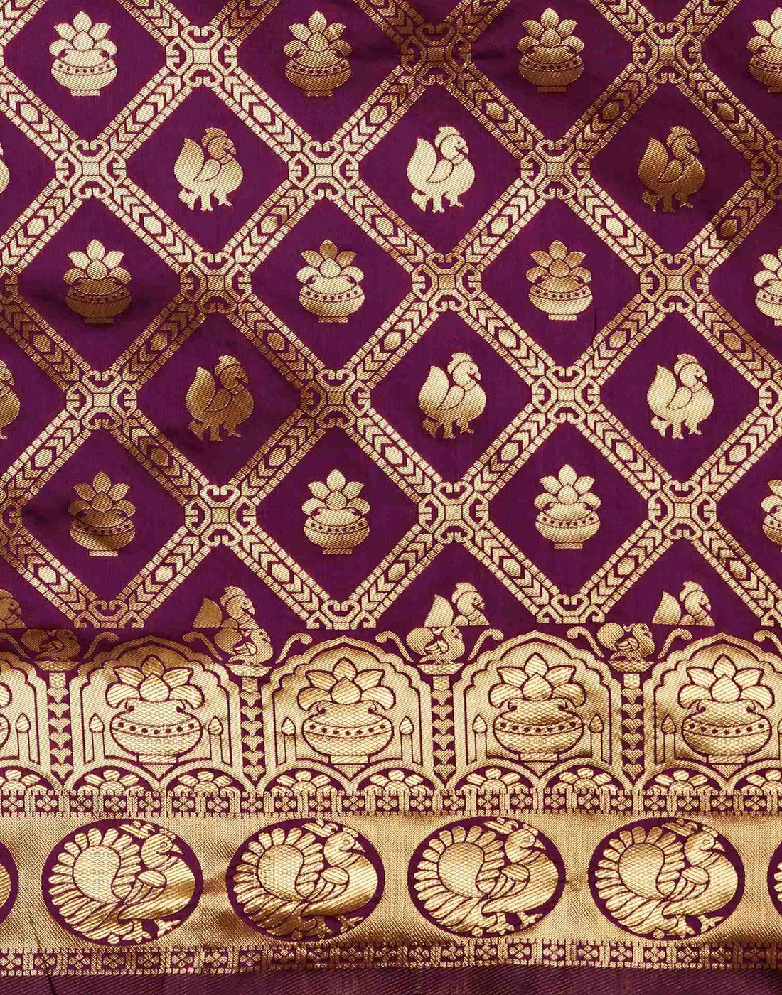 AXONIT Women's Silk Blend Banarasi Jacquard