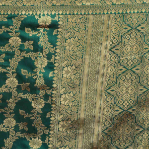 AXONIT Women's Silk Blend Banarasi Jacquard Floral