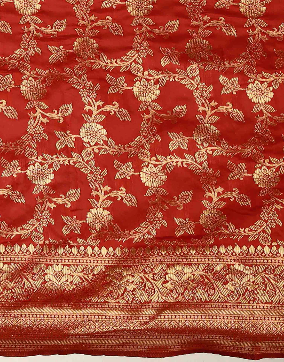 AXONIT Women's Silk Blend Banarasi Jacquard Floral