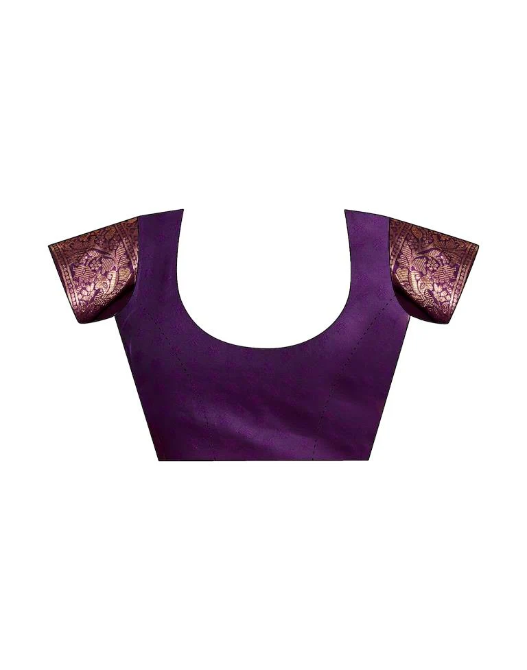 AXONIT Women's Silk Blend Banarasi Jacquard Floral