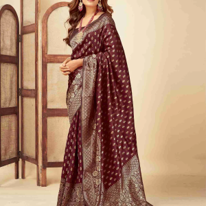 AXONIT Women's Silk Blend Banarasi Jacquard