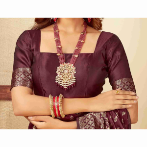 AXONIT Women's Silk Blend Banarasi Jacquard