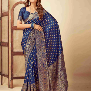 AXONIT Women's Silk Blend Banarasi Jacquard