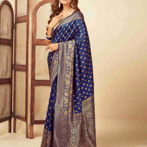 AXONIT Women's Silk Blend Banarasi Jacquard
