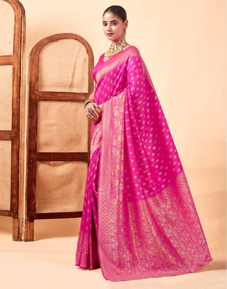 AXONIT Women's Silk Blend Banarasi Jacquard