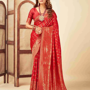 AXONIT Women's Silk Blend Banarasi Jacquard