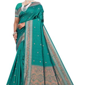 AXONIT Women's Premium Jacquard Silk Saree with