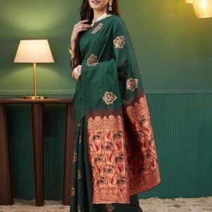 AXONIT Women's Premium Soft Silk Saree with