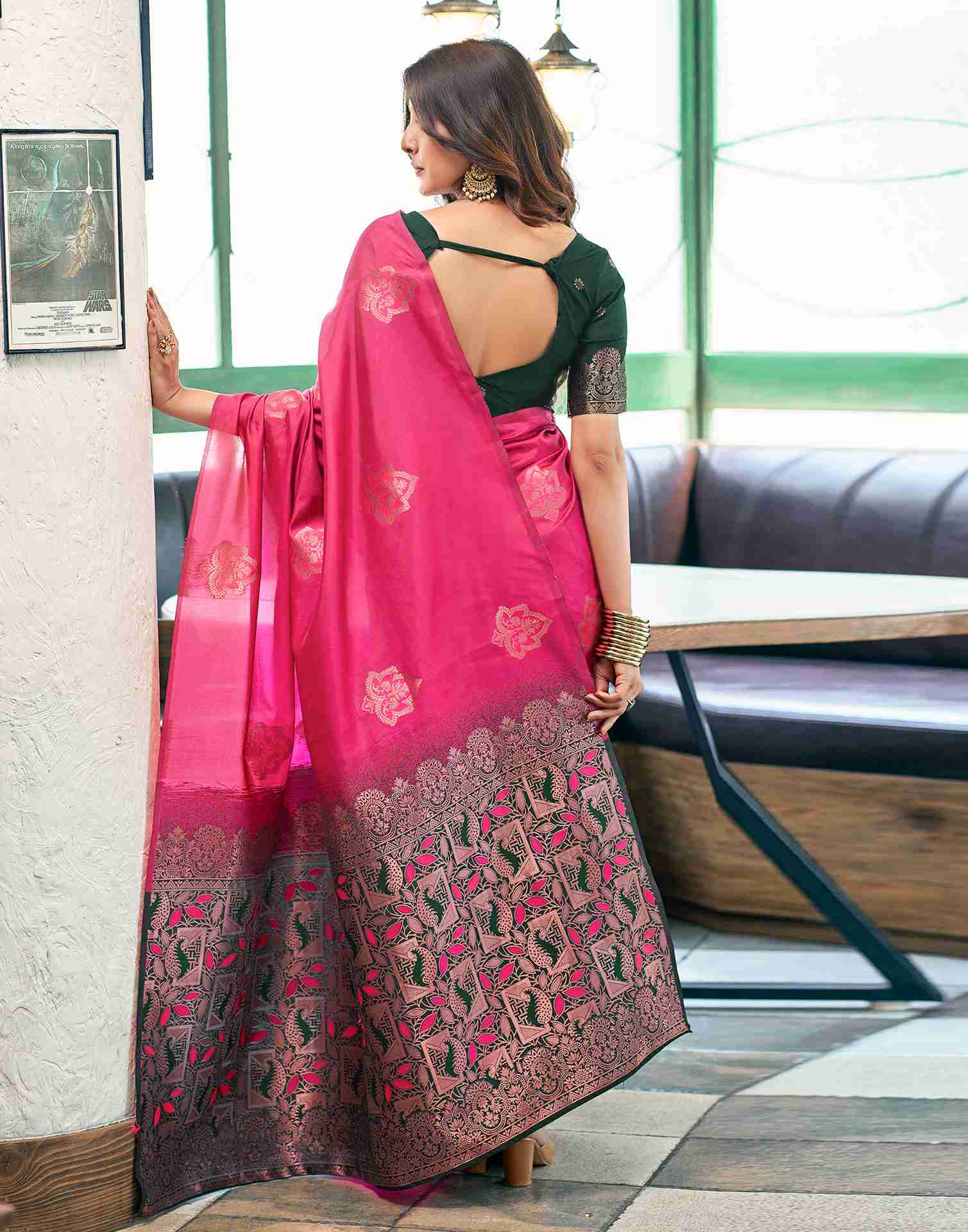 AXONIT Women's Premium Soft Silk Saree with