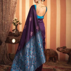 AXONIT Women's Premium Soft Silk Saree with