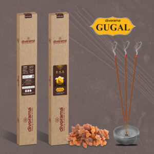 DivoRama Premium Gugal Incense Sticks-Earthy Natural Fragrance-16" long-lasting Aroma Agarbatti to fill every corner with a Spiritual Vibe this Festive Season-11 Sticks/Pack